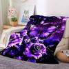 Purple Butterfly Flannel Blanket Throw Blanket Soft Warm Sofa Bed Camping Home Decor Unique Christmas Gift C926409