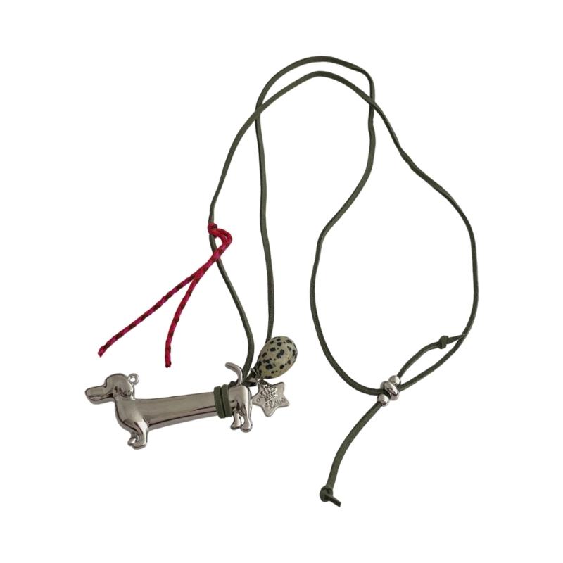 Fashion Cartoon Dachshund Necklace With Adjustable Length And Star Spots Decors For Casual Daily Wear Comfort 1