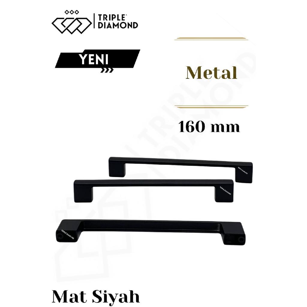 160 Mm Metal Black Drawer Handles Cabinet Kitchen Furniture Handle 1 Piece (16 Cm) = 160mm