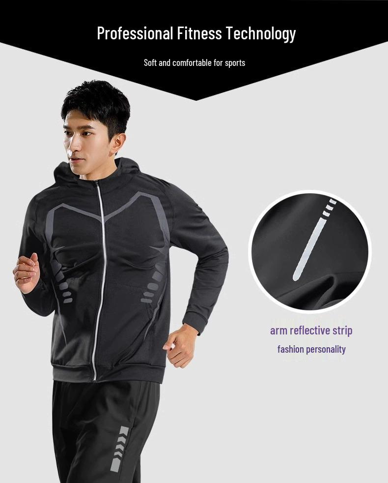 Herren Sportset: Laufen & Fitnessstudio Schnelltrocknend Hochelastisches Outfit