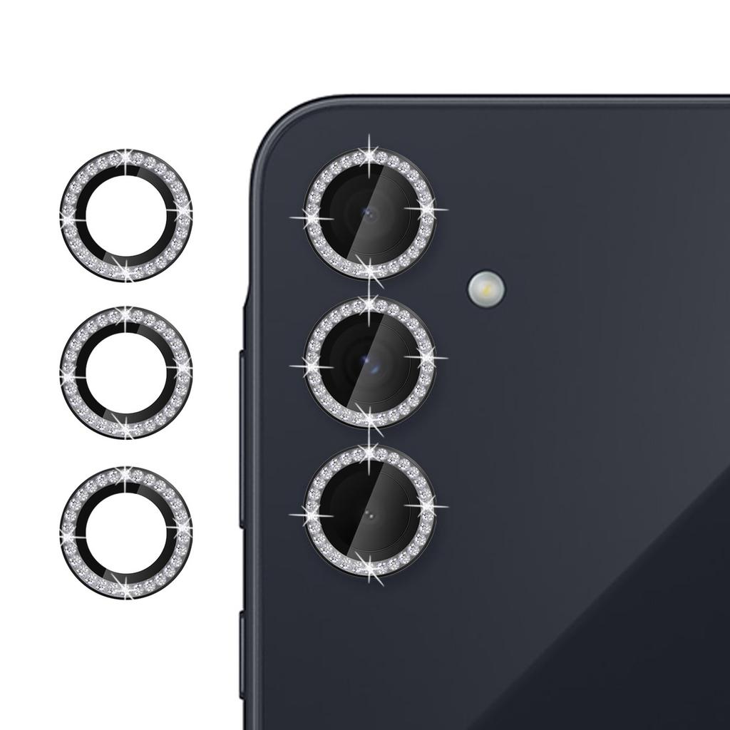 For Samsung Galaxy A55 5G Camera Lens Protector Diamond Ring Design Tempered Glass Lens Film