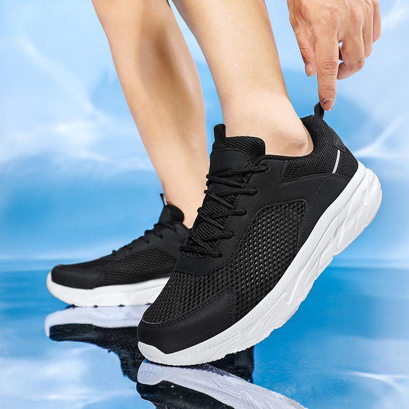 Herren Sportschuhe Atmungsaktive Freizeitschuhe Fliegendes Strickmuster Outdoor Übergröße Laufschuhe