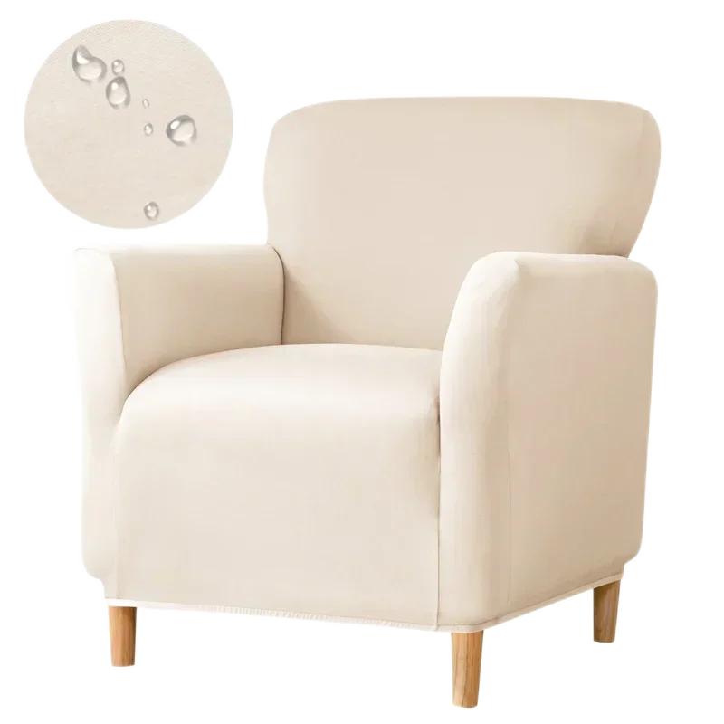 Nordic Stretch Club Chair Cover Water Repellent Spandex Armchair Slipcover Relax Single Sofa Cover Living Room Bar Counter