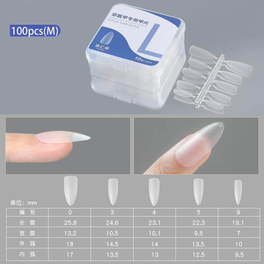 1Box/100pcs Matte Fake Nails NO Polishing Press On False Nails Medium Short Design High Matt Soft Gel Nail Tips for Extension