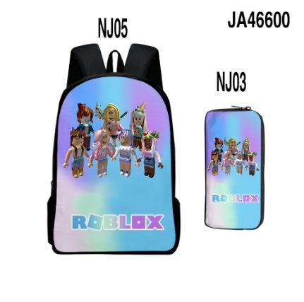 Roblox Two-Piece Set, Elementary And Middle School School Bag, Children'S Backpack, Cartoon Animation Backpack.