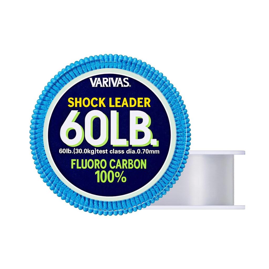 Morris Varivas Shock Natural Leader, 30m, 18# Fluorocarbon, 60lb,