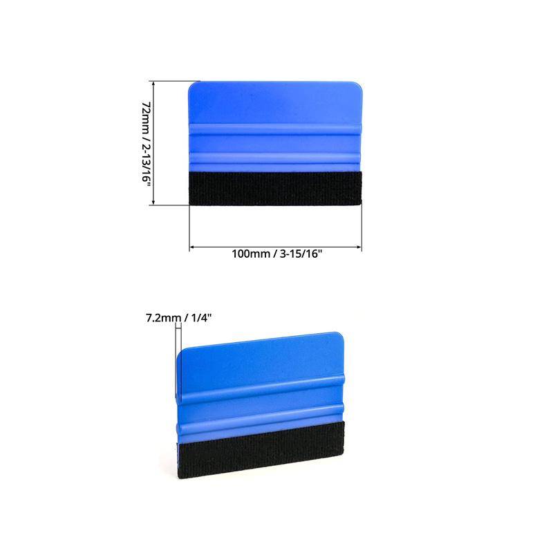 Plastic Squeegee 8IN/6IN/5IN/4IN Window Tint Squeegee Wrap Squeegee with Felt Edge Wallpaper Tool Decal Applicator Vinyl Scraper