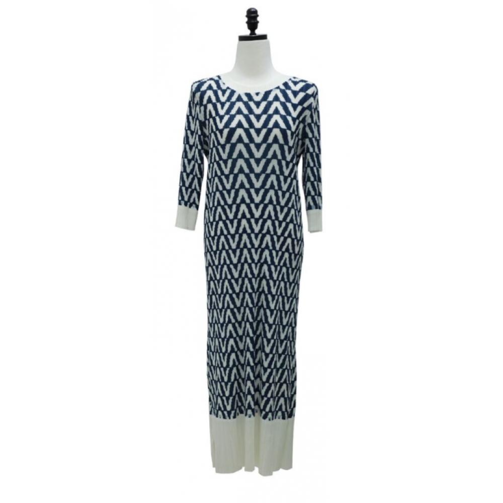 Shiz Madam Women S V Neck 7 SleeVe Pleated dreSS N2671