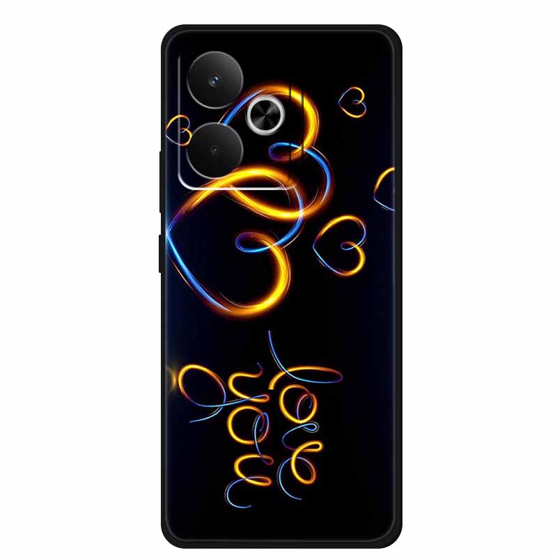 For Realme GT 7 T 7T Phone Case Fashion Photos Black Silicone Soft Back Cover Case For Realme GT 7T GT7 7 T Case GT7T Coque Capa