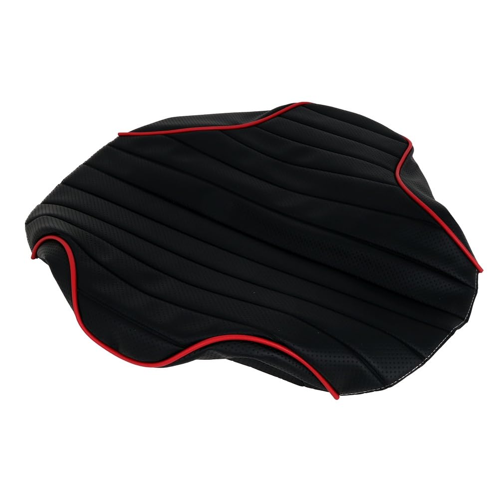 Type 2 Sport Seat Covers for Dax 125 in Easy Black Seat Tuck Roll Embossed with Red (JB04) [Made Japan] [3D Cut, Replacement] [Specifications Piping]