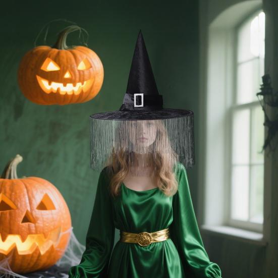 Dámský halloweenský čarodějnický klobouk skládací pro dospělé černý saténový klobouk čaroděje halloweenský kostým na párty pro cosplay karnevaly maškarní plesy