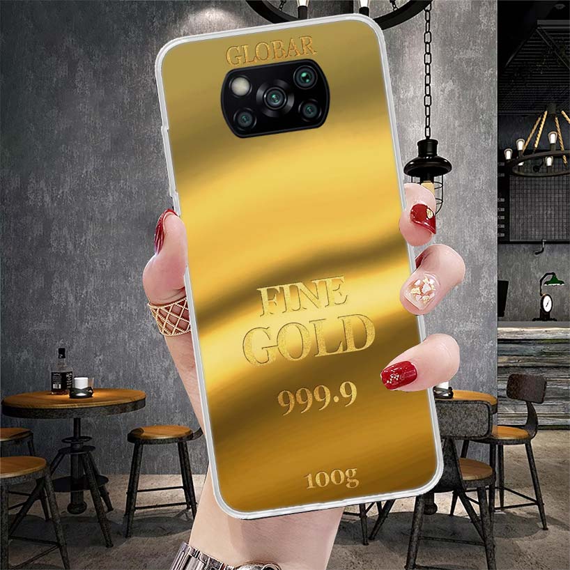 Fine Gold Pattern Printing Soft Phone Case For Xiaomi Poco X3 X4 Nfc X5 X6 X7 F7 Ultra F5 F6 Pro F4 Gt F3 M6 M3 M4 M5S X7Pro Fun