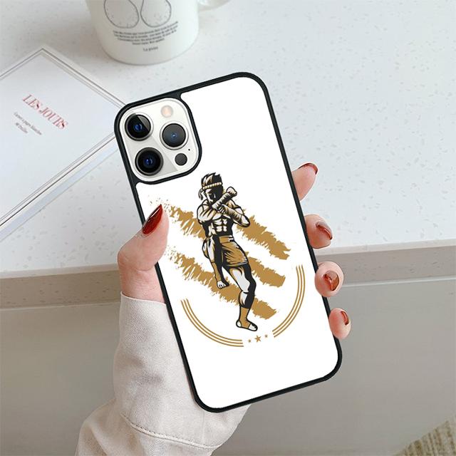 Muay Thai Knee Phone Case For iPhone 17 Air 14 15 16 13 12 Cover For Apple 14 15 16 Pro Max 6S Plus Coque