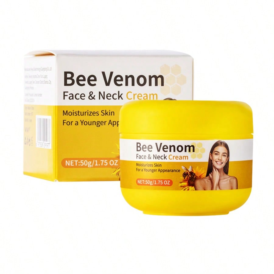 1pc Bee Face And Neck Cream, Anti-Aging Face And Neck Moisturizer, Reduces The Look Of Fine Lines An