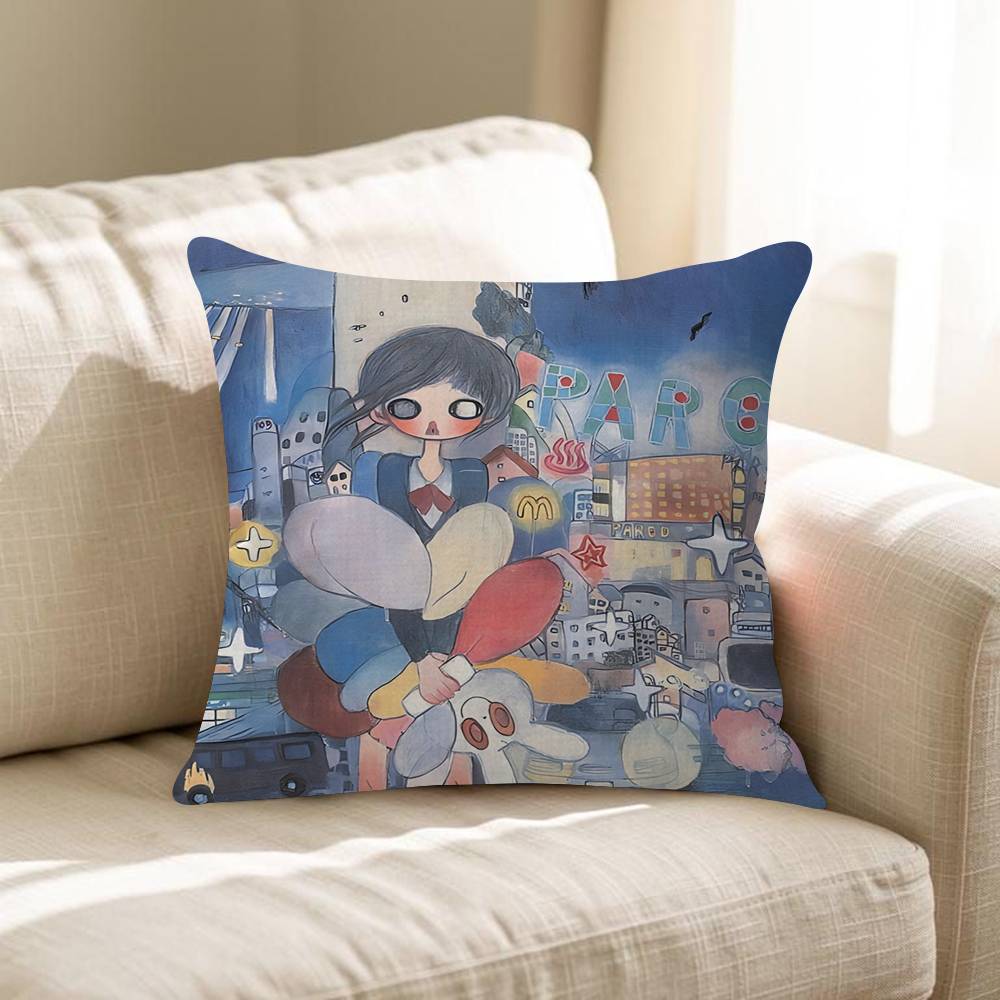 AAya TTakano Pop Art Cushion Cover Car Throw Pillow Case For Sofa Car Christmas Gift