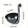 Stainless Steel Egg Steamer with Black Handle - A Fast and Soft Boiled Egg Breakfast Cooking Tool A Small Household Kitchen Tool