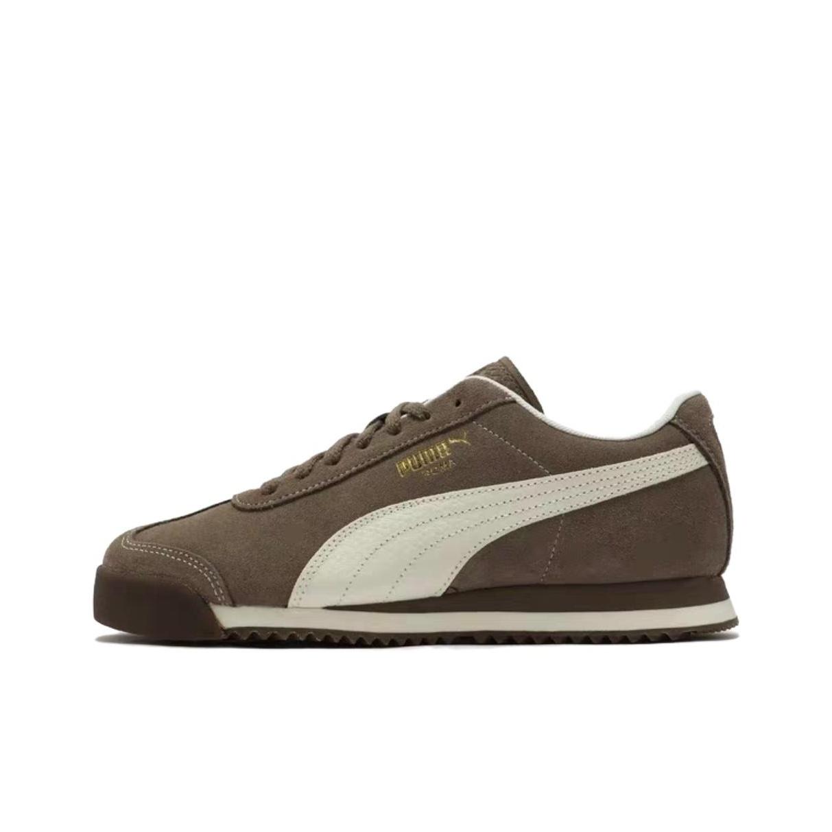 Кроссовки унисекс Puma Roma Suede Totally Taupe Brown Warm-White 398635-07 38