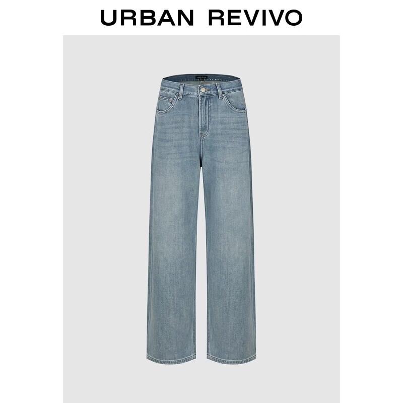 UR2026 Women s Retro Washed Curved Cut Jeans 26