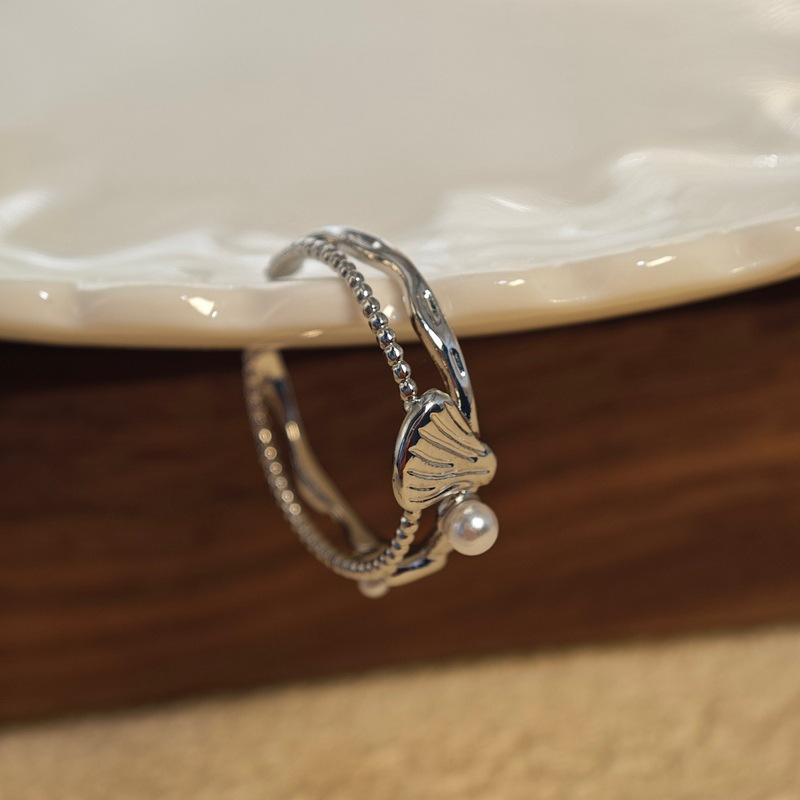 Classic Twist Chain Open Rings For Women Zircon Stainless Steel Geometric Twist Wrapped Couple Ring Wedding Aesthetic