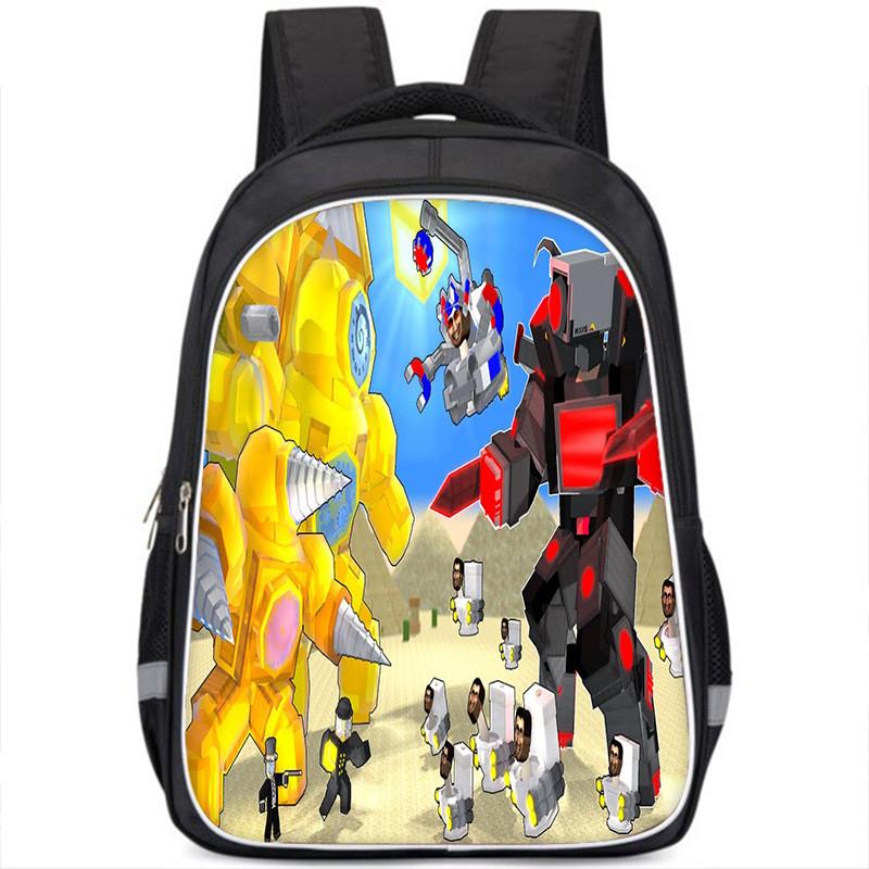 Vibrant Cartoon Character Backpack For Kids Stylish Oxford Cloth Large Capacity