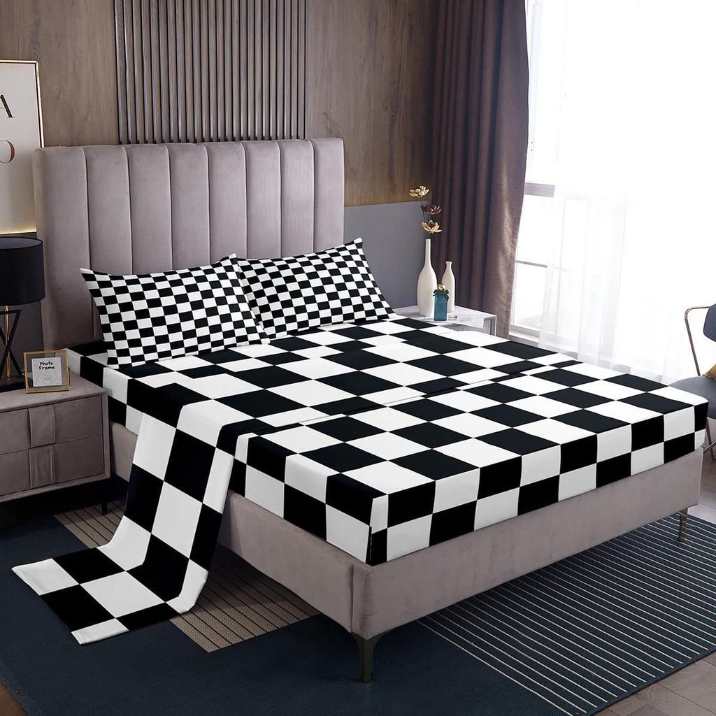 Black Marble Pattern Sheet Four-piece Bedding Set Bedroom Room Dormitory Bedding Decoration