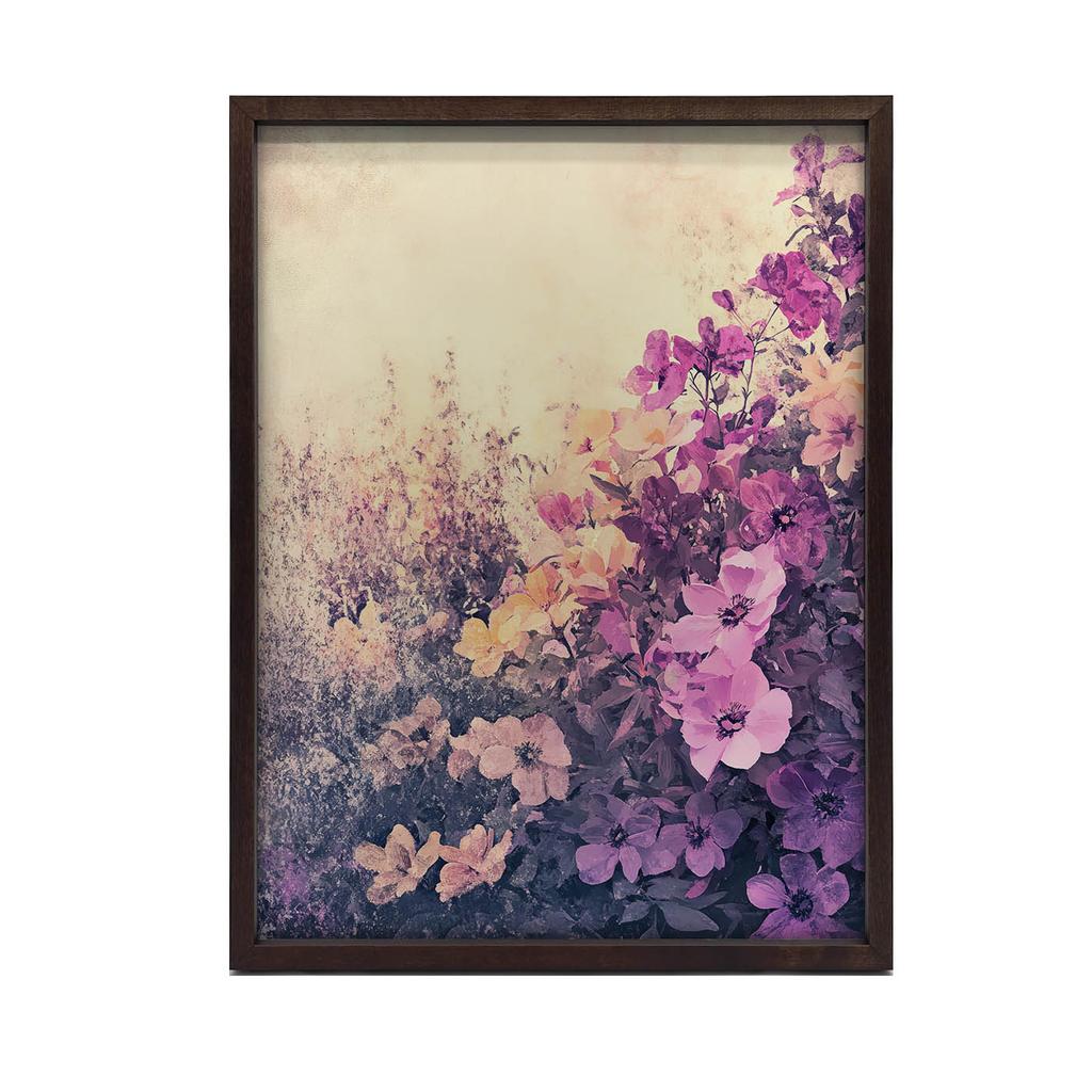 Kwiatowy Spokój Kwiatowy Spokój, 30X40 Cm, Rama Drewniana Jasny Dąb, Papier Matowy 230 Gsm