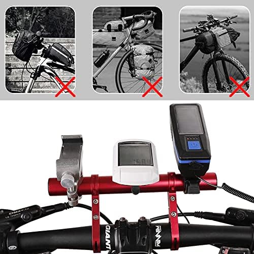 Bicycle Handlebar (Black/10cm) Bike Clamp Bar Extension Bracket Double Handle