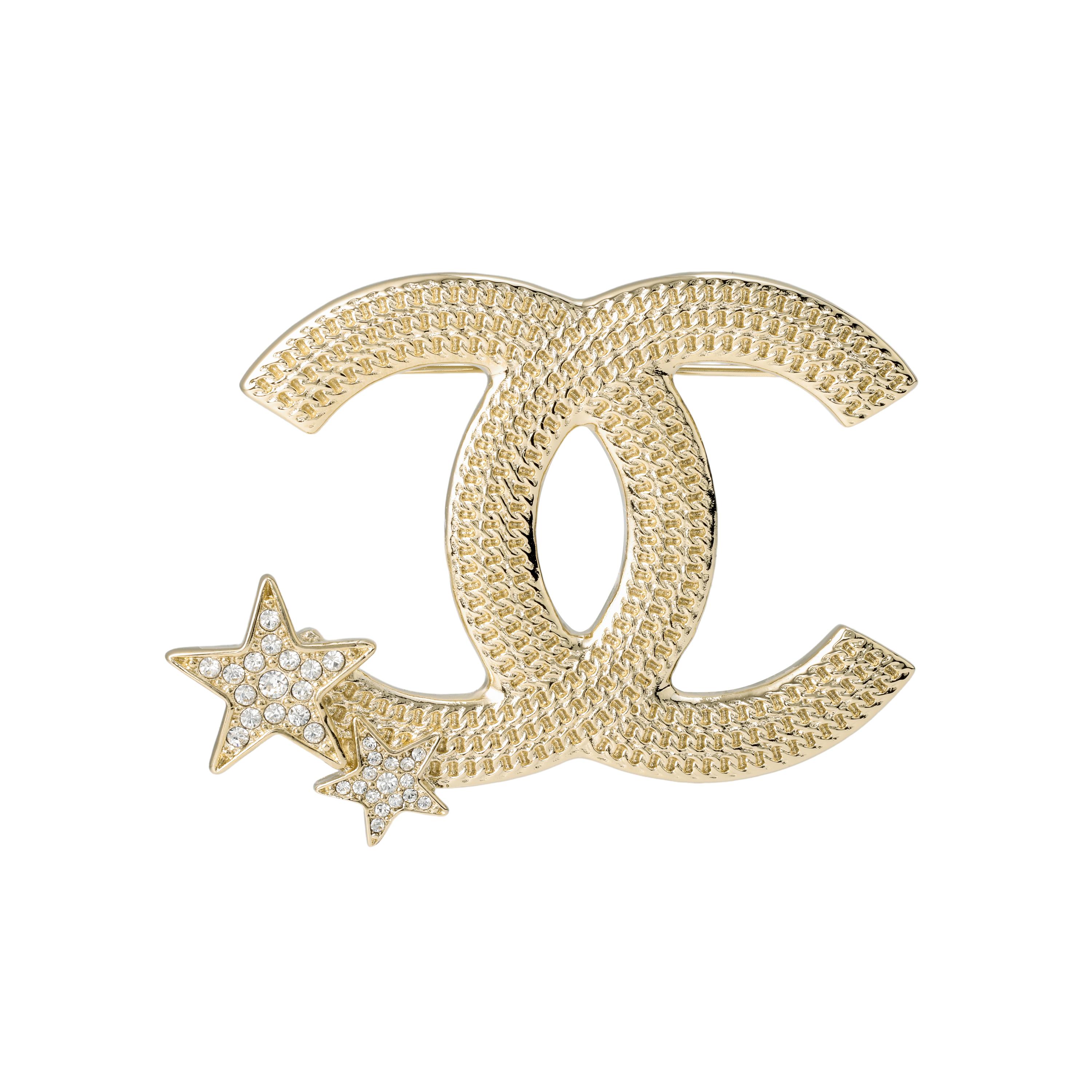 

Chanel Logo Letter Rhinestone Brooch Women accessories Gold ABB505 B14060 NR341 Box+Padding Board,F,Gold