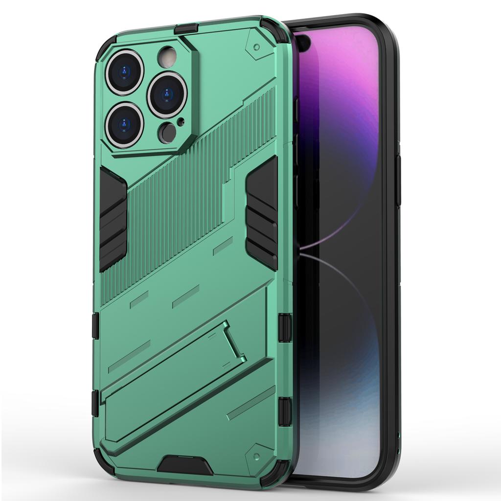 For iPhone 16 Pro Case PC+TPU Shockproof Phone Cover with Kickstand