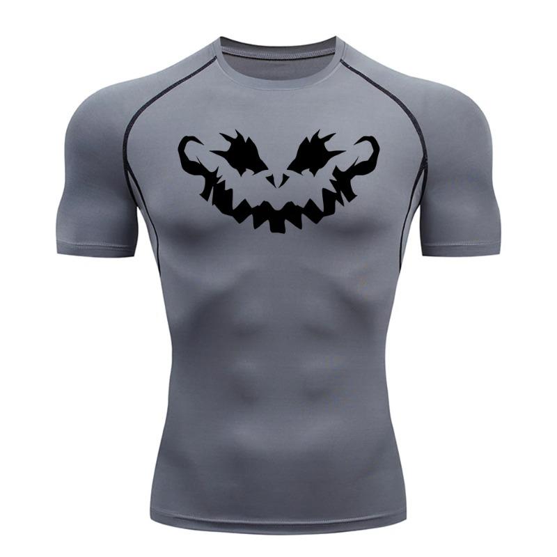 Summer Quick Drying High Elasticity Compression T-Shirt For Men Swimming Sweat Absorbing Tight Fit Fitness Training And Everyday Wear
