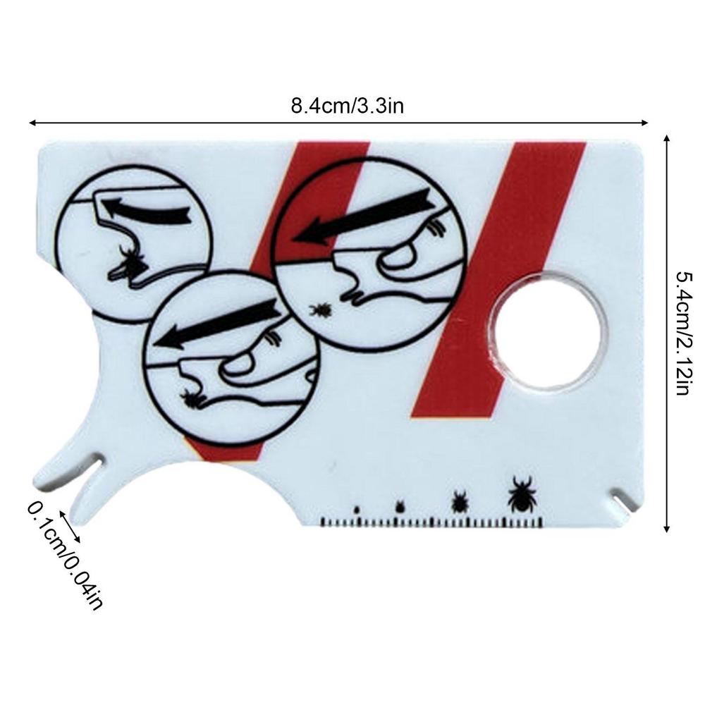 

Tick Card For People Allows Easy Removal Of Ticks Portable Tick Card With Magnifier For Gently Remove Ticks From People And Pet белый