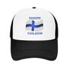 Suomi Flag of Finland Blue Cross Hiking Mesh Baseball Caps For Womens  Adult Female Beach Dad Hats Hip Hop Trucker Cap