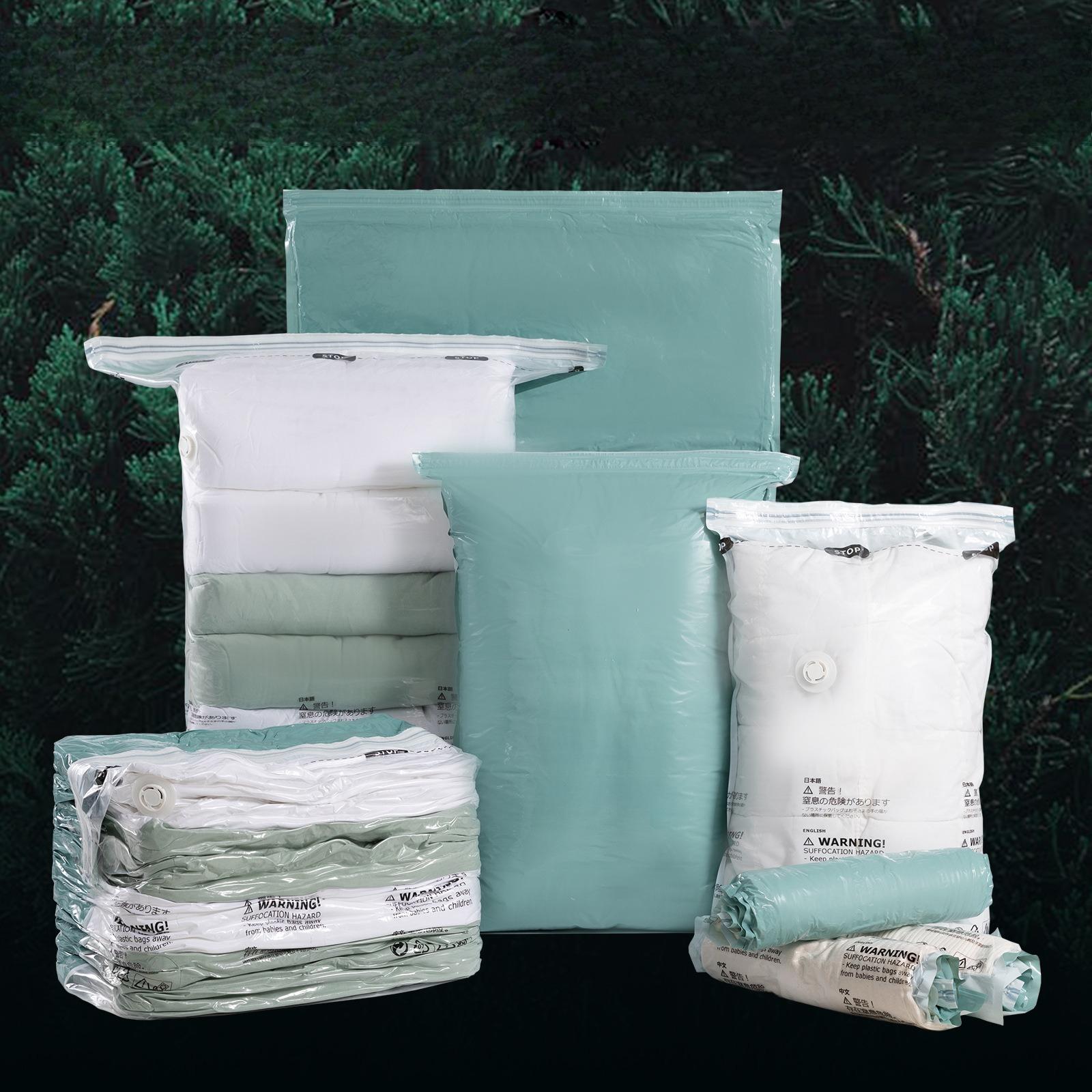 

Clothing Storage Vacuum Bag Saves Space Compression Bags Is Suitable for Bedding Pillows Sweaters Down Jackets Reusable Moisture Proof Plastic Pouch rectangle 45x70cm 1pcs