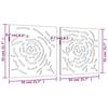 VidaXL Décorations murales jardin 2 pcs 55x55 cm design de rose 824507