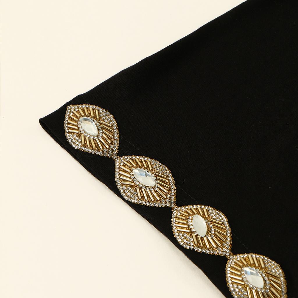 Modal Cotton Rhinestone Undercap Stretchy Hijab Premium Soft Bonnet Muslim Women Elastic Inner Hijab Turban Islam Underscarf