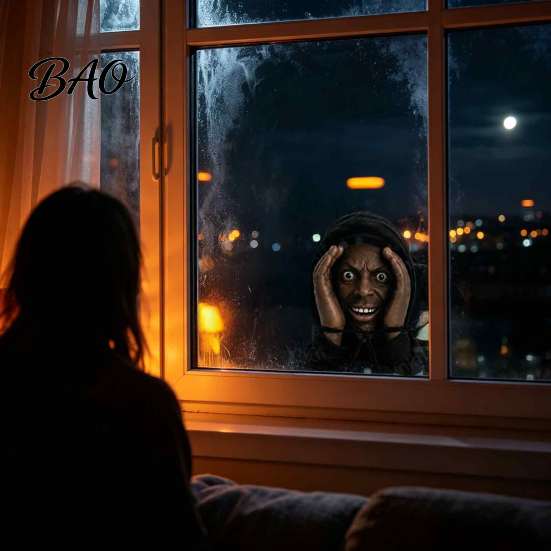 Halloween Prank Props Creepy Window Mask, Realistic Scare Prop for Glass Scary Decals Surfaces, Face Hanging Decoration Spooky Haunted House