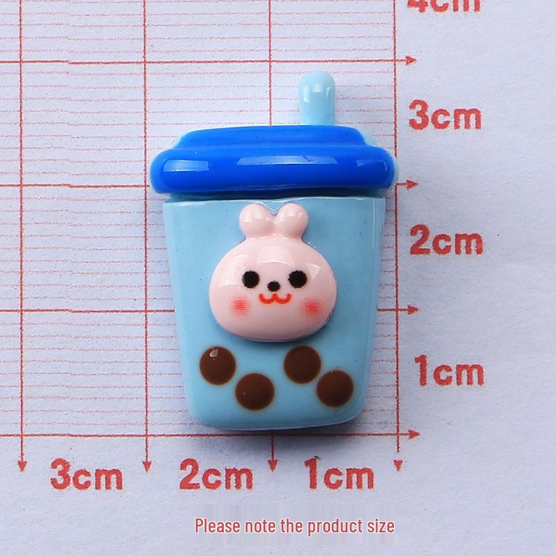 DIY Cream Glue Resin Kit: Small Animal Bubble Tea Hair Clip Ornaments