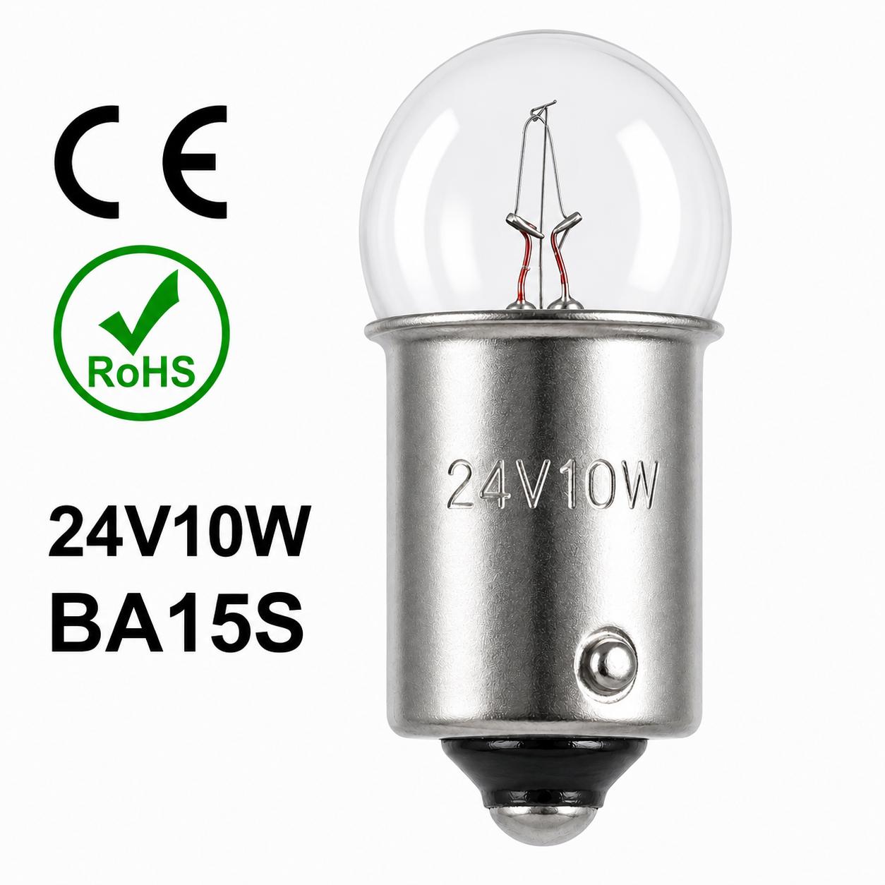 G18 67 89 24V 10W BA15s Clear Auto Bulb Motorcycle Turn Signal Indicator Light Lamp CE RoHS Certified Manufacturer 89