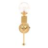1:12 Dollhouse Miniature Led Lamp Round Head Glass Shade Wall Lamp Lighting Home Furniture Decor Toy Doll House Accessories