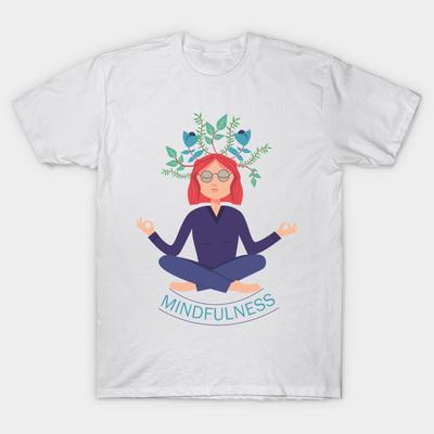 Tricou Femei Mindfulness Imprimeu Harajuku Kawaii Tricou de Vară cu Mânecă Scurtă Top Femeiesc