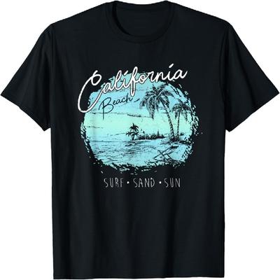 California Beach Vintage Surf Summer Surfer Gift T-Shirt for Men Women