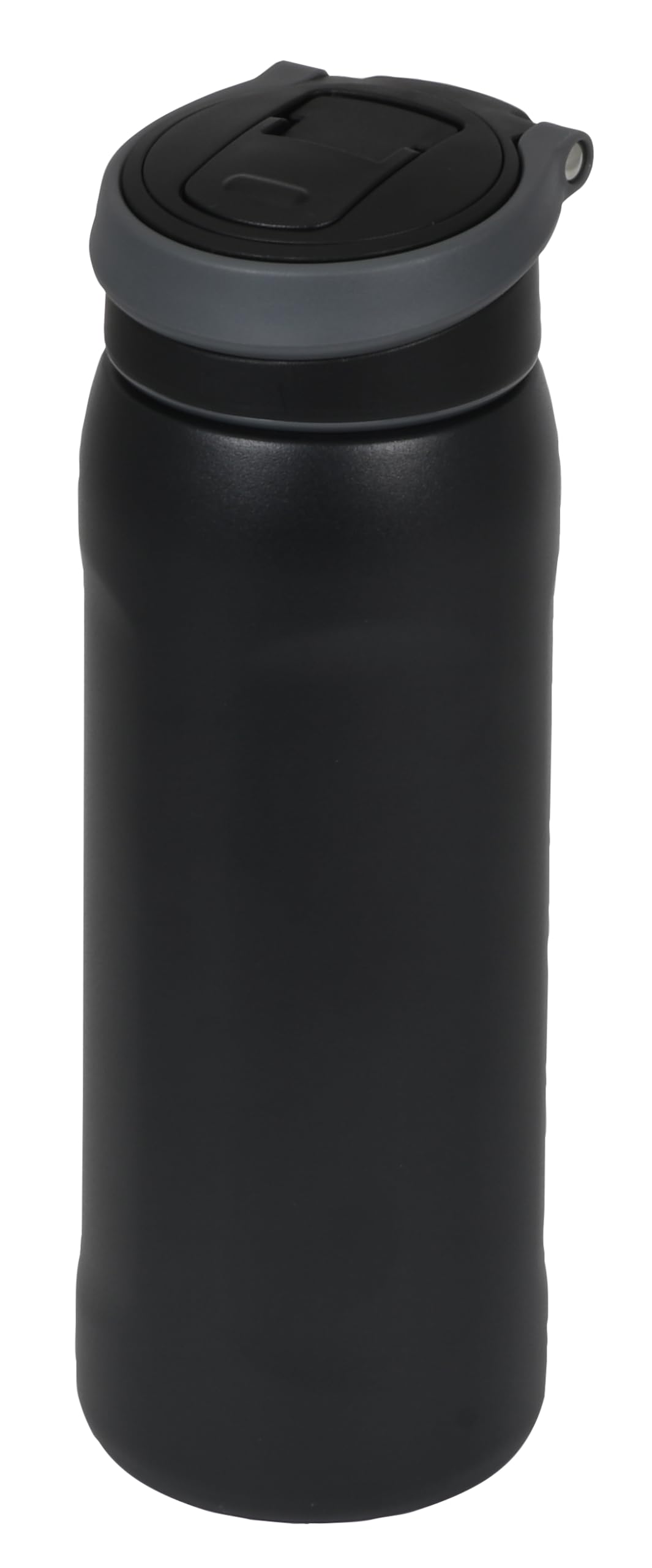 

Pearl Metal Water Bottle with Vacuum Quick One-Touch Straw, 550ml, Insulated, Cold-Keeping Design, Handle, Black, Charger, HC-1279 чорний