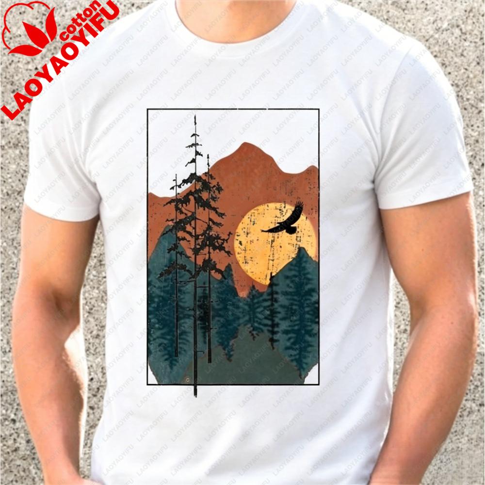 Soar Nature Tshirt Forest Graphic Tee Unisex Cotton Shirt Ropa De Mujer Aesthetic Vintage Camisetas Unisex Clothing