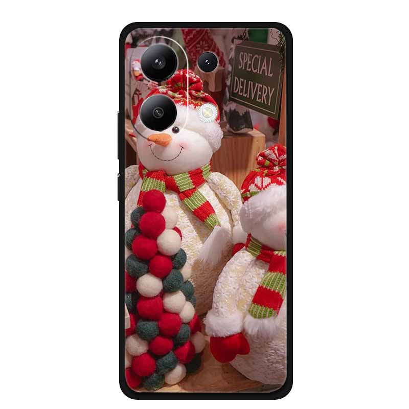 Christmas Case For Redmi Note 13 4G 5G Case Note13 Pro 5G 4G 13R Pro Soft TPU Silicone Covers for Xiaomi Redmi Note 13 Pro Plus