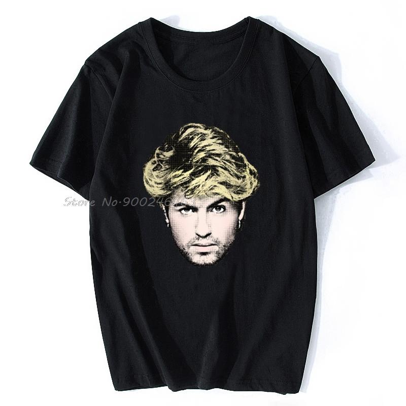 Unisex tshirt George Michael 80s Styled Aesthetic Design2 tshirt Women t shirt Cotton Tees Tops Anime Harajuku Streetwear