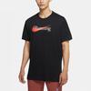 Men's Black Nike Logo Printed American-Style Sports T-Shirt