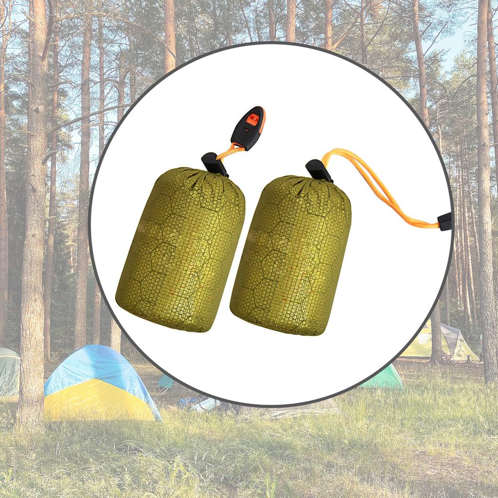 Camping Sleeping Bag Storage Bag Waterproof Stuff Sack Outdoor Drawstring Organizer Pouches with Whistle/Tail Clip