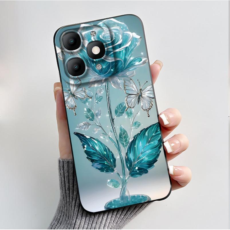 

Printing Pattern Case For ITEL A90 Fundas Capa Soft Silicone Black Shell Cover Cute Flower Cartoon Casing Coque itel A90