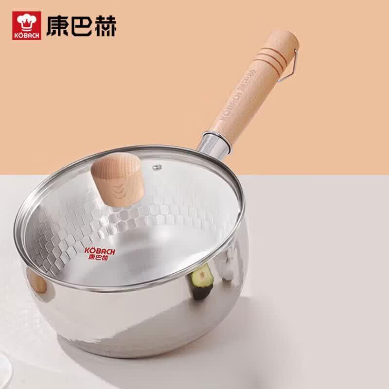KOBACH 18cm 304 Stainless Steel Non-stick Yukihira Saucepan
