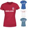 T-shirt 100% Coton Football Féminin Angleterre Hauts pour Hommes Haut Entraînement Soccer Sport Haut